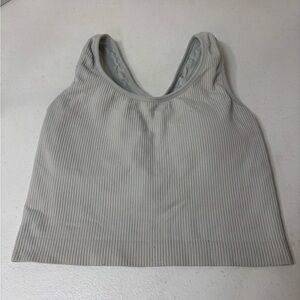 Calia By Carrie Underwood Ribbed Cropped Tank With Built In Inner Bra